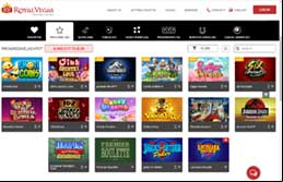 Casino games at Royal Vegas