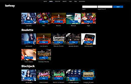 Casino Game Selection at Betway Casino